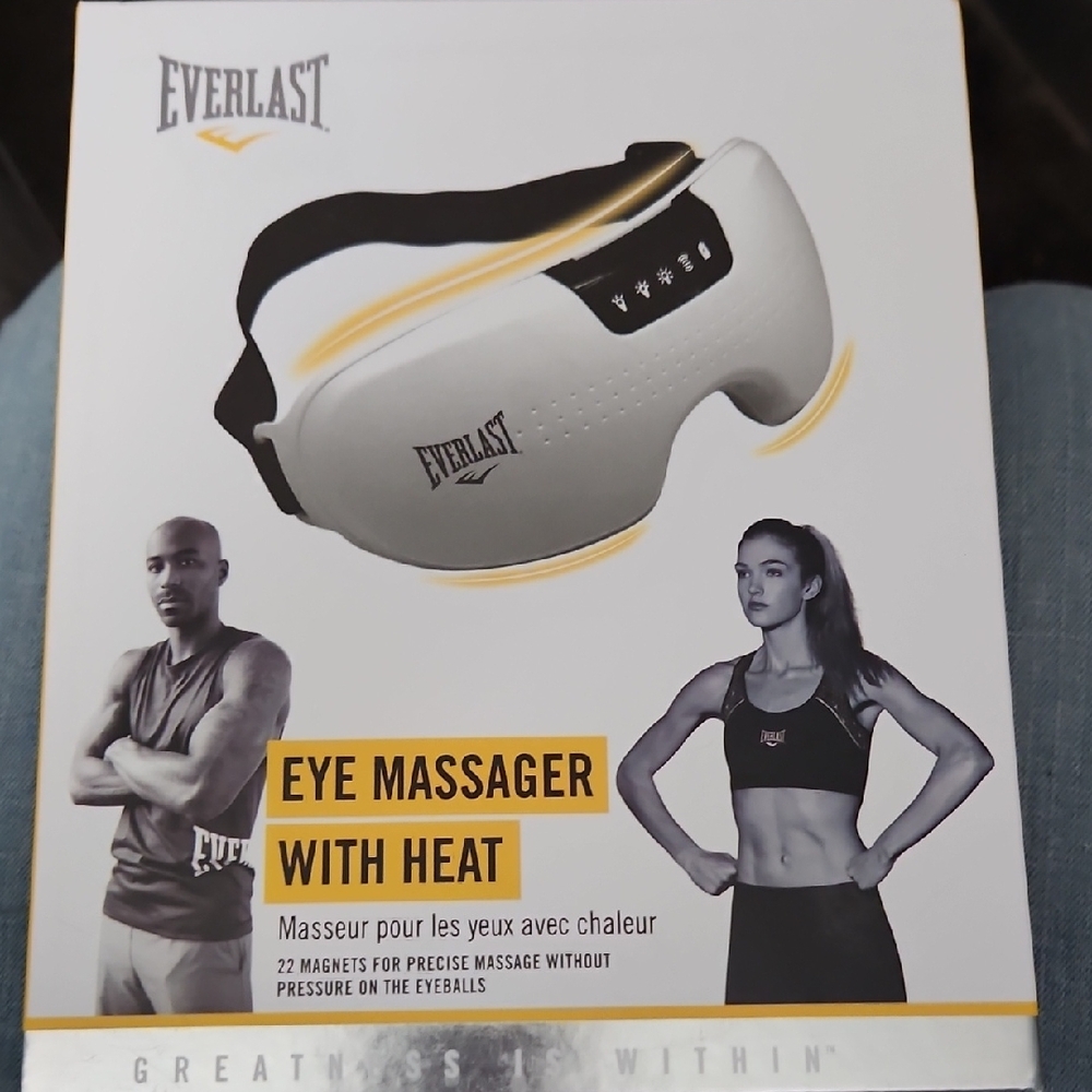 Everlast White and Black Eye Massager with Heat